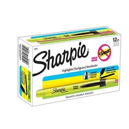 Sharpie - Retractable Highlighter, Chisel Tip, Yellow, Dozen (28025)