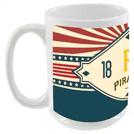 The Memory Company - Pittsburgh Pirates 15oz. Americana Diamond Mug - Multicolor