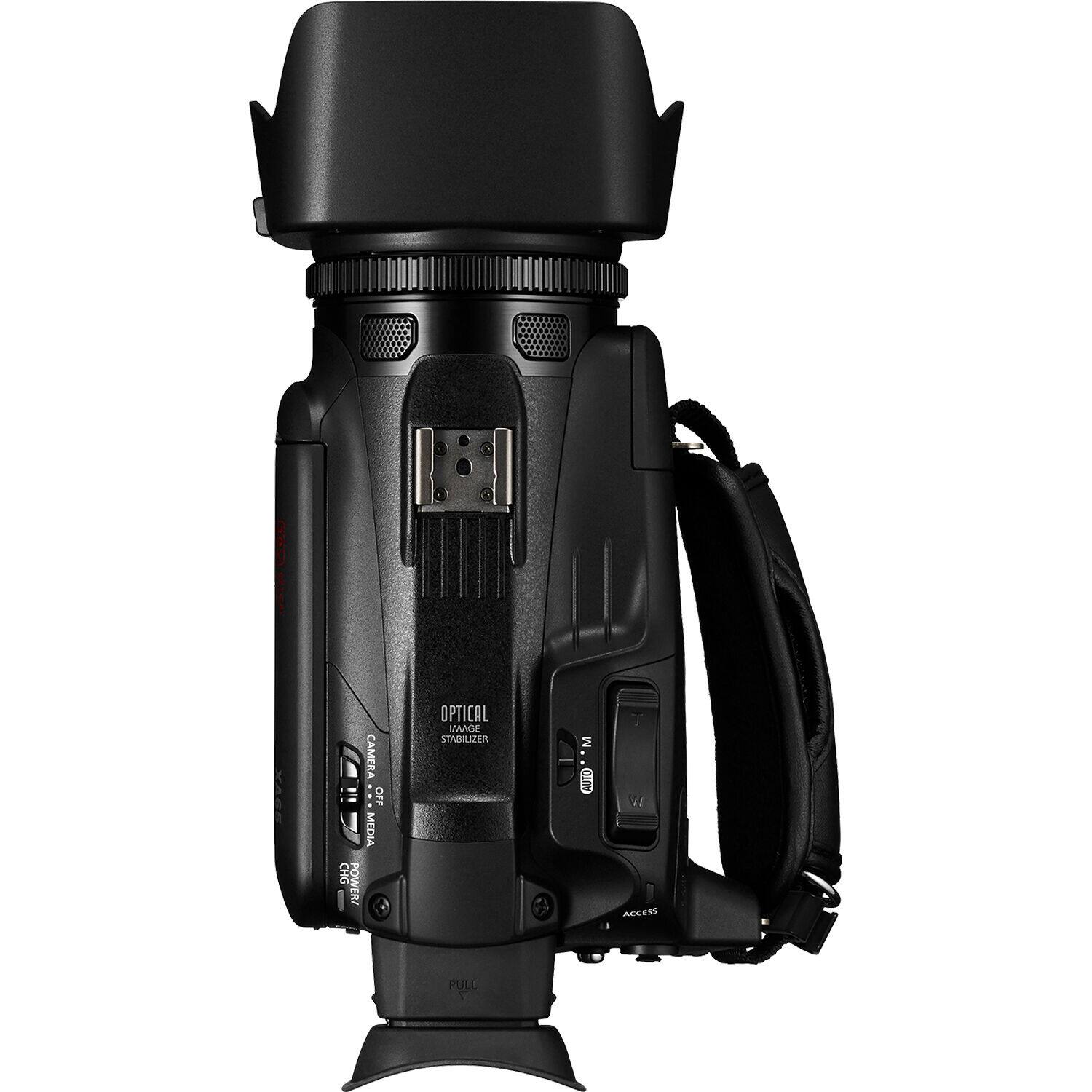 CAMERA : : MEDIA : - OFF CHG POWER/ OPTICAL IMAGE STABILIZER M i ACCESS PULL