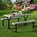 Alt View 1. Costway - Costway Picnic Table Bench Set Outdoor Backyard Patio Garden Party Dining All Weather - Gray.