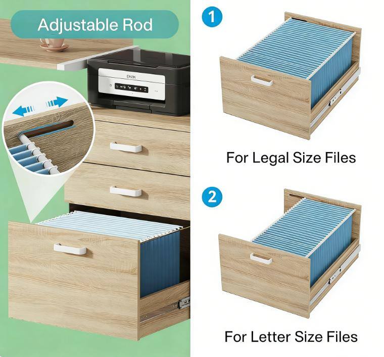 Adjustable Rod

1. For Legal Size Files

2. For Letter Size Files