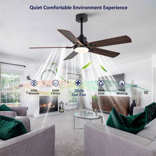 Quiet Comfortable Environment Experience

10db Breathe  
20db Library  
35db Our Fan  
50db Chat  
70db Meeting