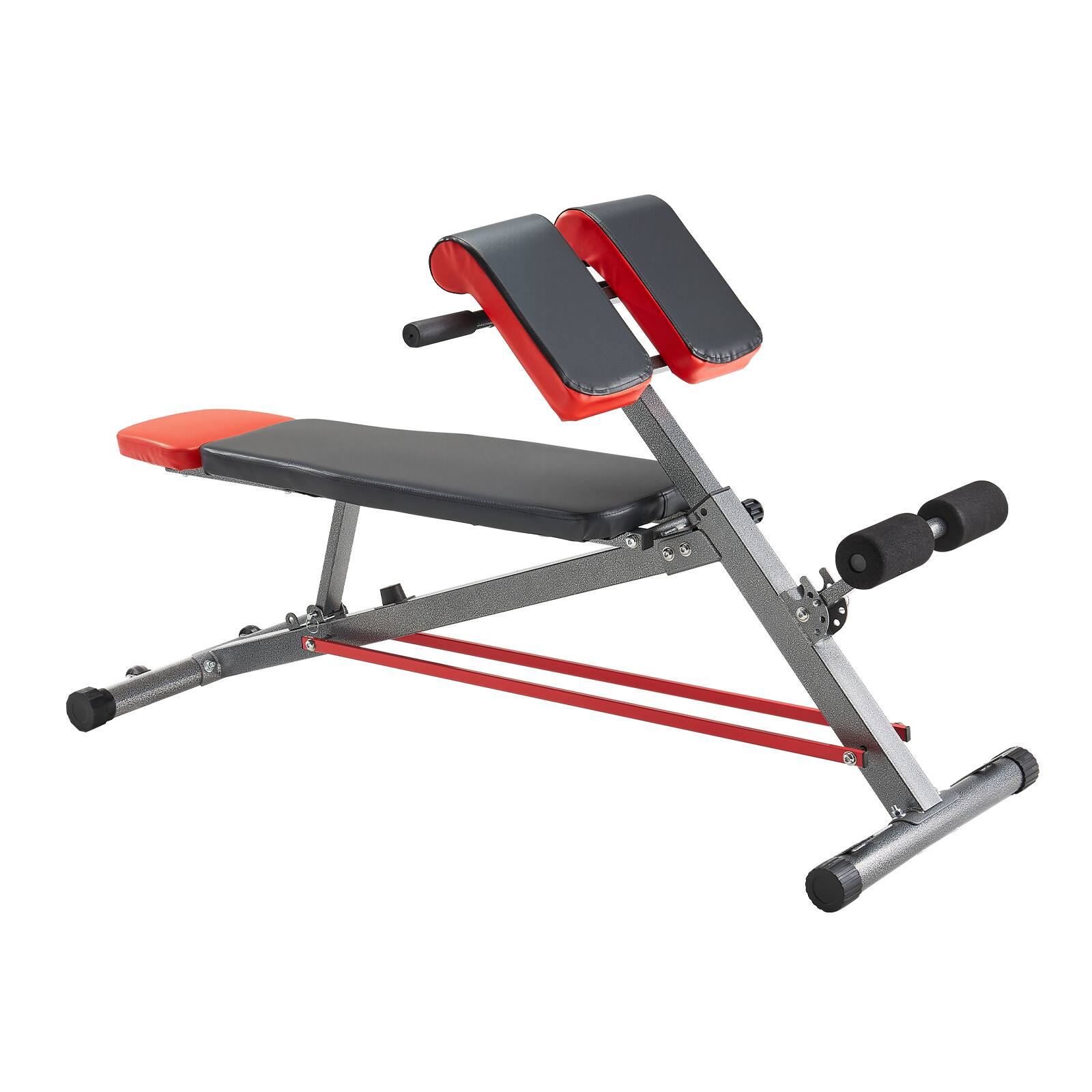 Alt View 5. VEVOR - Multi-Functional Weight Bench for Full Body Workout, Roman Chair Hyperextension Bench, 660 lbs Adjustable - Black+Red.