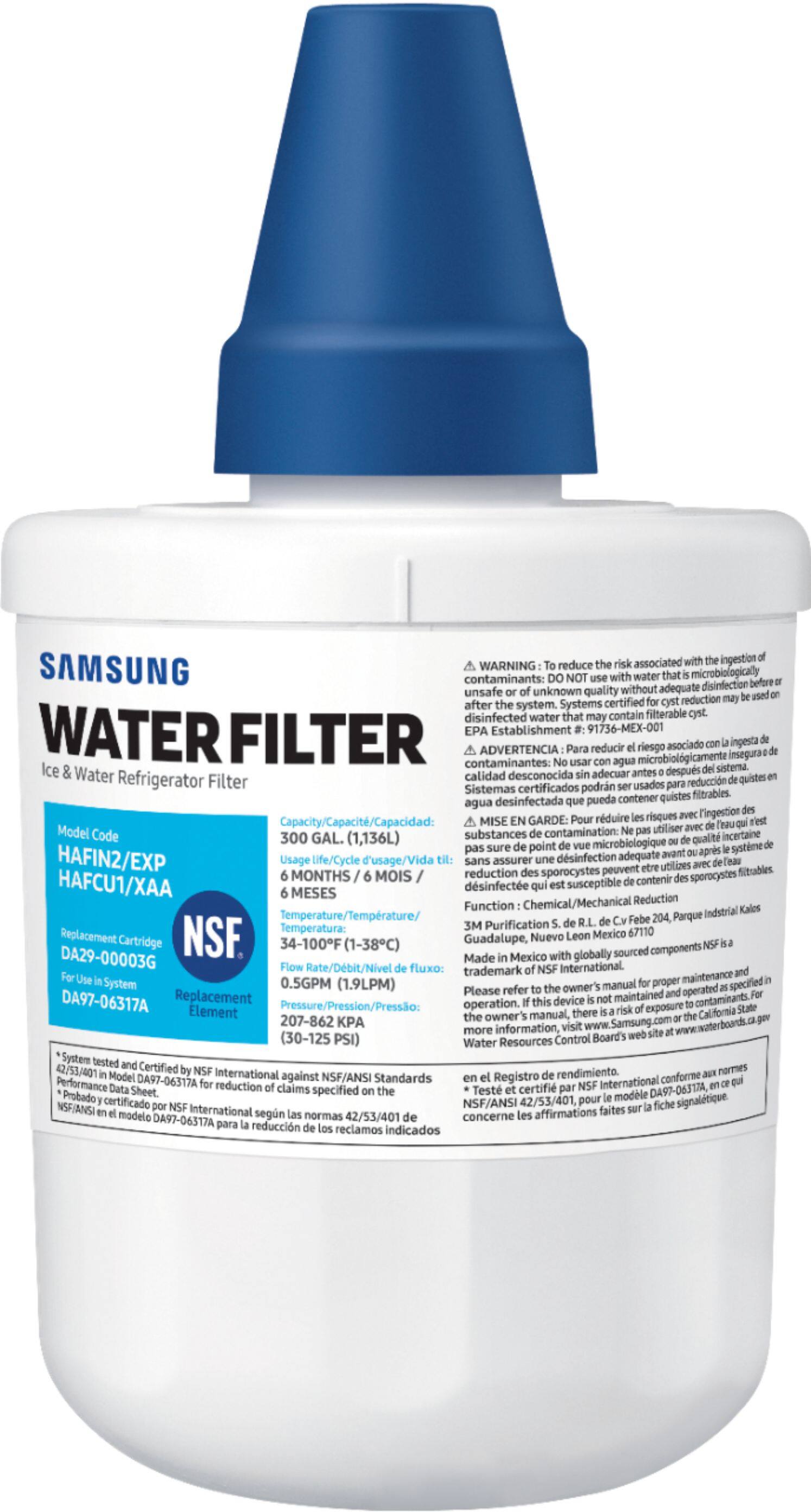 Questions and Answers Water Filter for Select Samsung Refrigerators (3Pack) White HAFCU13P