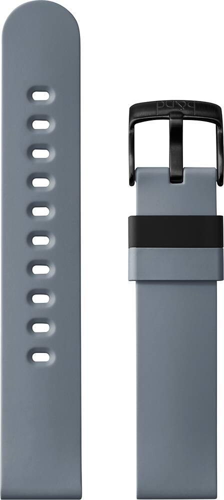 Angle. b&nd - MODE Silicone 22mm Watch Band for Android Wear - Gray.