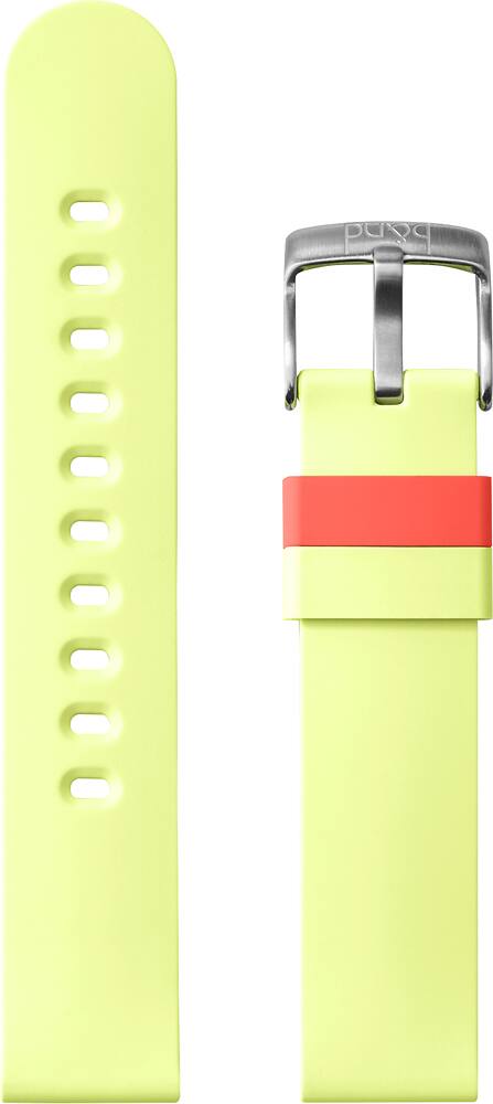 Angle. b&nd - MODE Silicone 22mm Watch Band for Android Wear - Yellow.