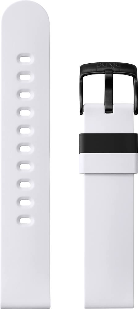 Angle. b&nd - MODE Silicone 18mm Watch Band for Android Wear - White.