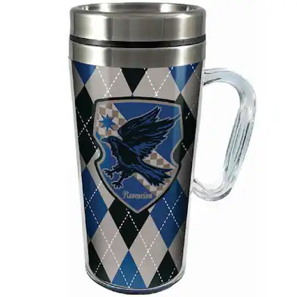 Front. Spoontiques - Spoontiques Harry Potter Ravenclaw Double Walled Stainless and Acrylic Insulated Travel Mug 14 ounce - Multicolor.