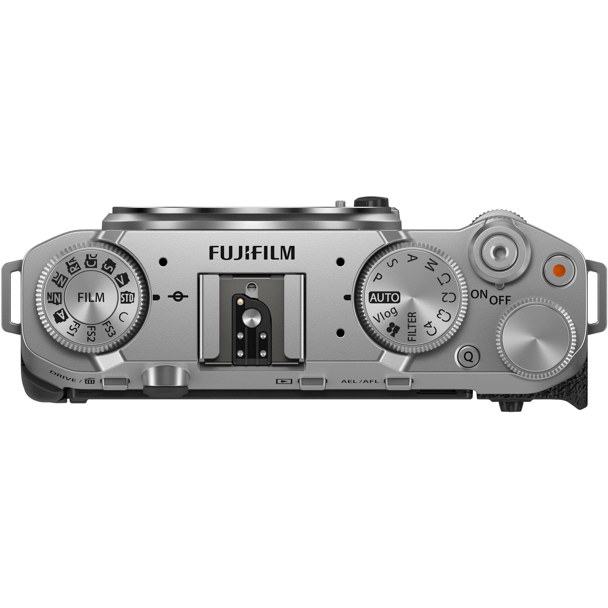 FUJIFILM

FILM STD

AUTO

Vlog

FILTER

ON/OFF

AEL/AFL

DRIVE

P S A M

C1 C2 C3 C4

FS1 FS2 FS3

2
