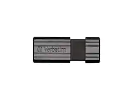 Verbatim - Pinstripe 128GB USB 2.0 Flash Drive - Black