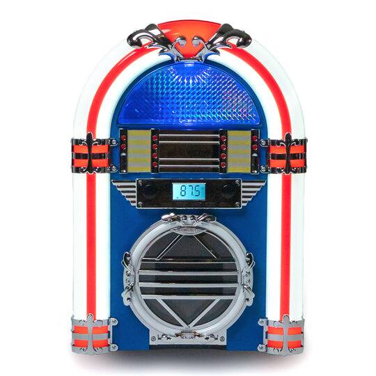 Alt View 7. Victor Audio - Victor BROADWAY Desktop Bluetooth Jukebox - Blue.