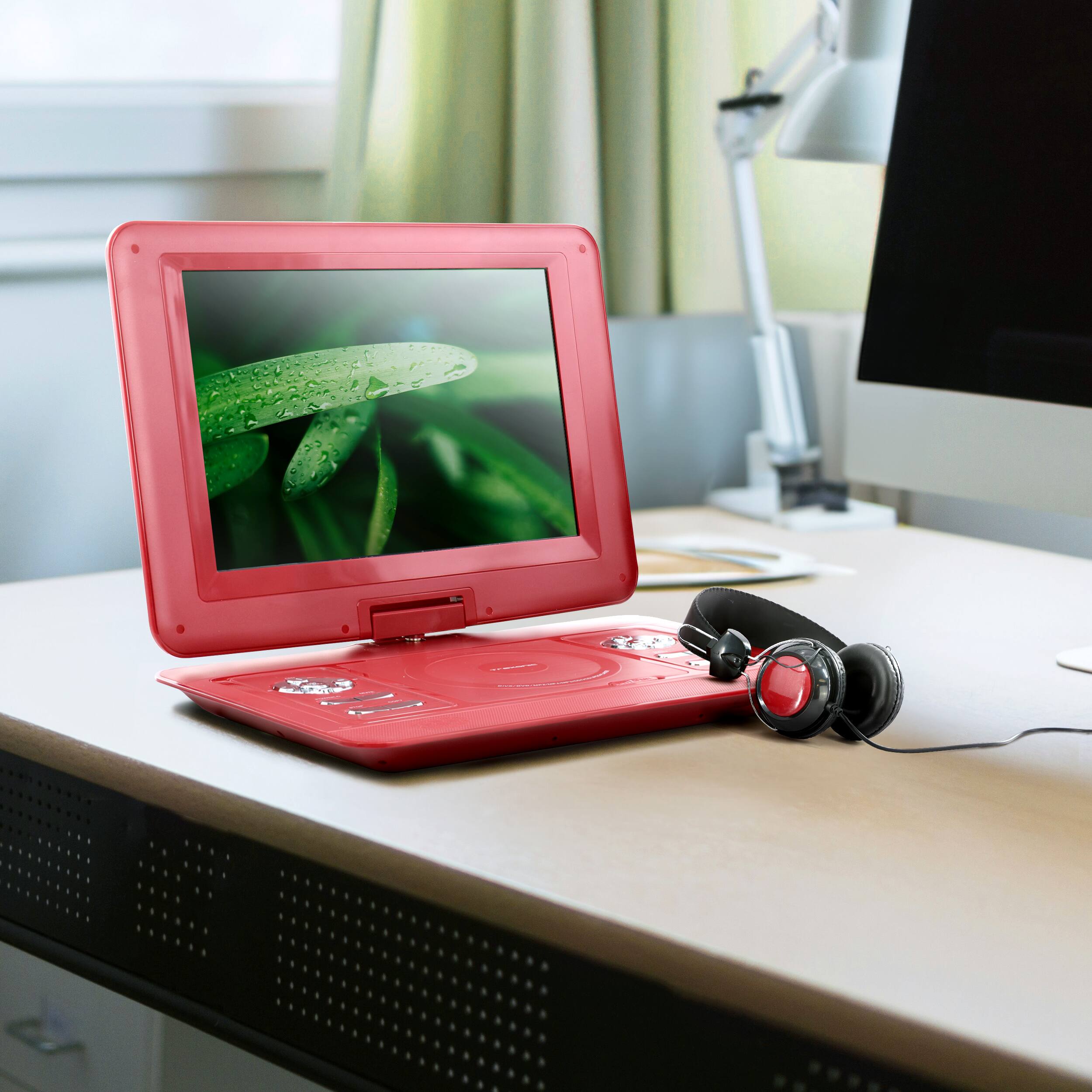 Alt View 3. Trexonic - 13.3 Inch Portable TV DVD Player with Color TFT LED Screen and USB/HD/AV Inputs - Red.