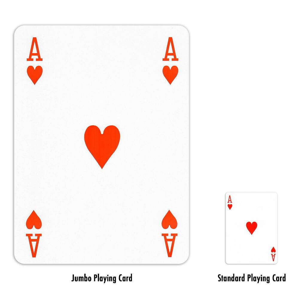 Jumbo Playing Card, Standard Playing Card