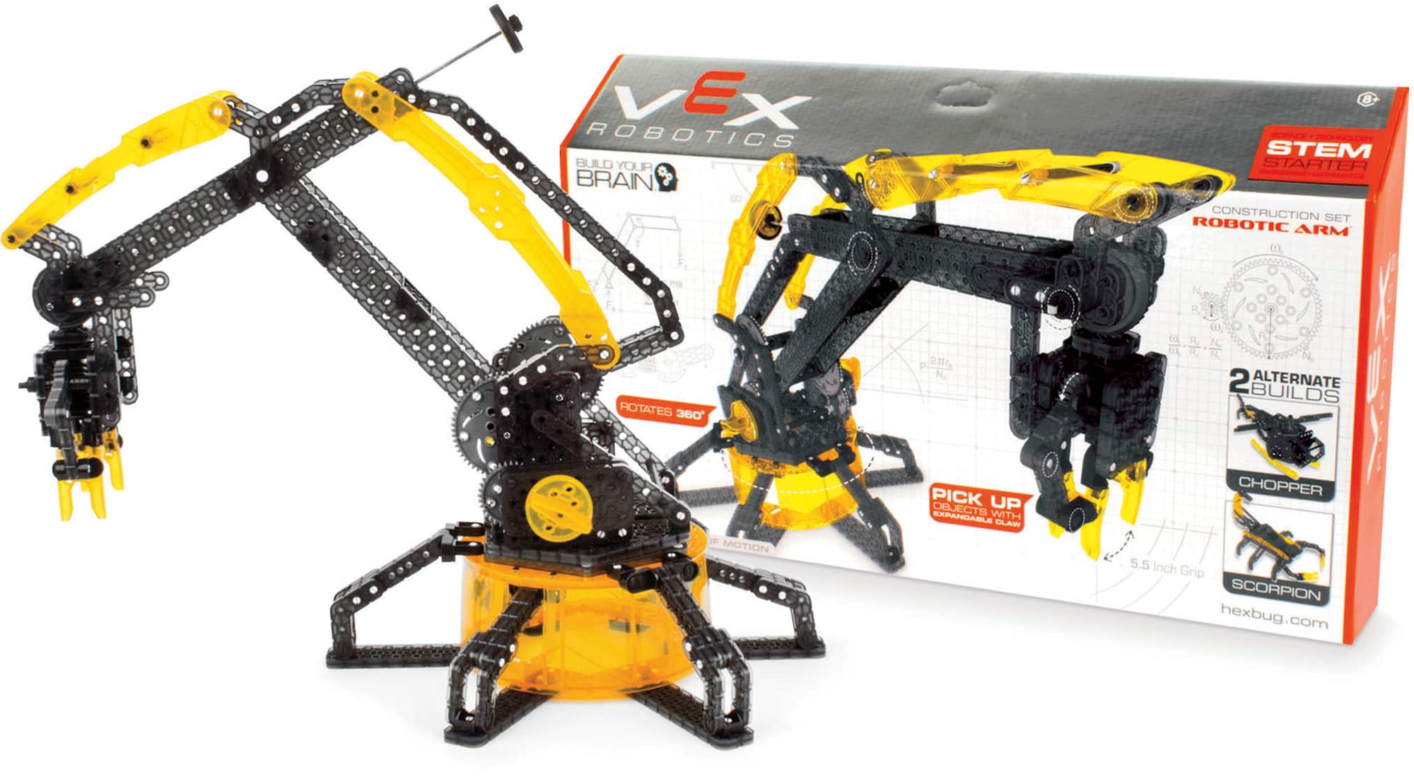 Zoom in on Left Zoom. HEXBUG - VEX Robotics Robotic Arm - Yellow/Black.