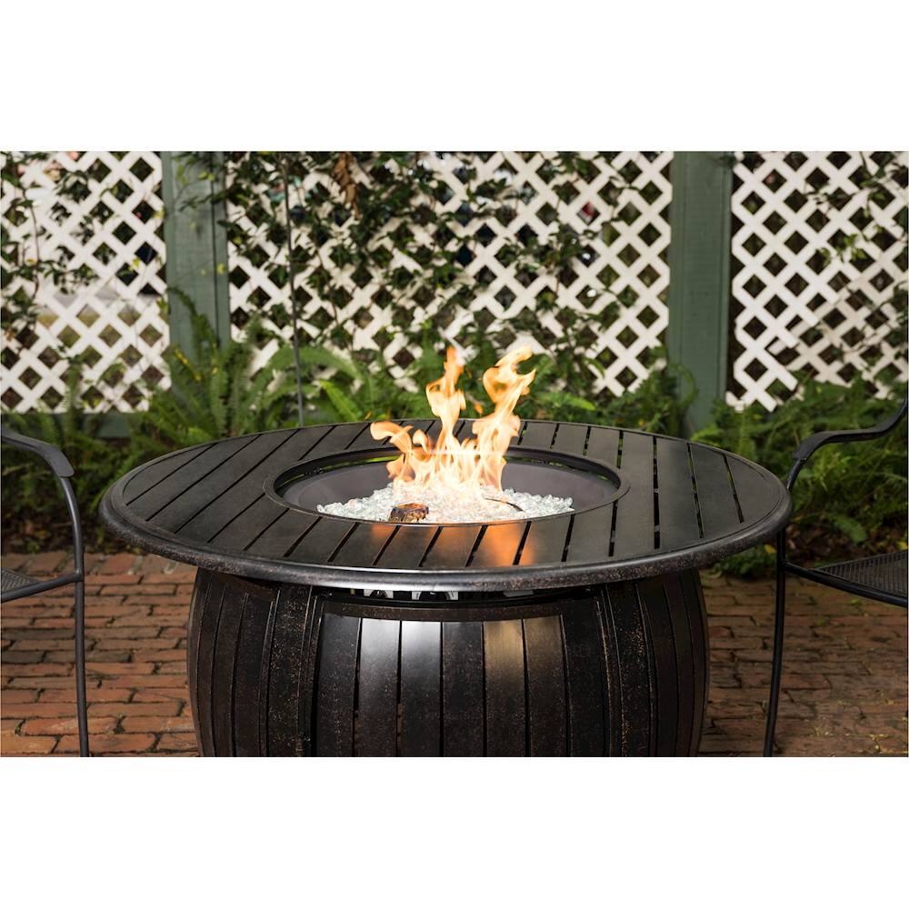 Alt View 17. Fire Sense - Grand Cooper Aluminum Round LPG Fire Pit - Antique Bronze.