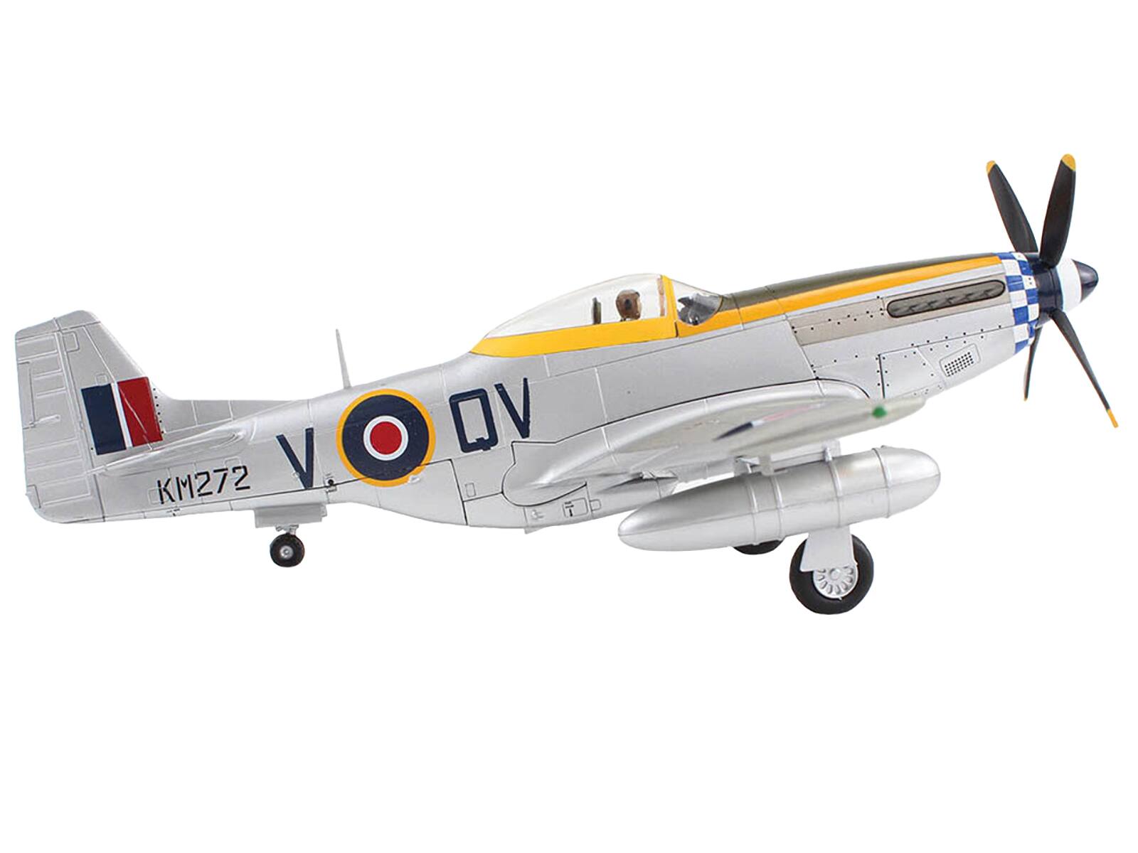 Back. Hobby Master - North American Mustang Mk.IV "Flight Lt. Arthur S. 'Joe' Doley 19th Squadron" 1945 RAF "Air Power Series" 1/48 - Gray.