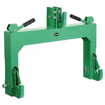 Front. VEVOR - 3-Point Quick Hitch, 4000 Lbs Lift Capacity, 3-Pt Trailer Hitch with 5 Level Adjustable Bolt - Green.
