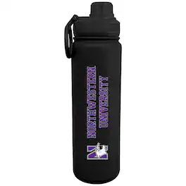 The Fanatic Group - Northwestern Wildcats 24oz. Stainless Sport Bottle - Black