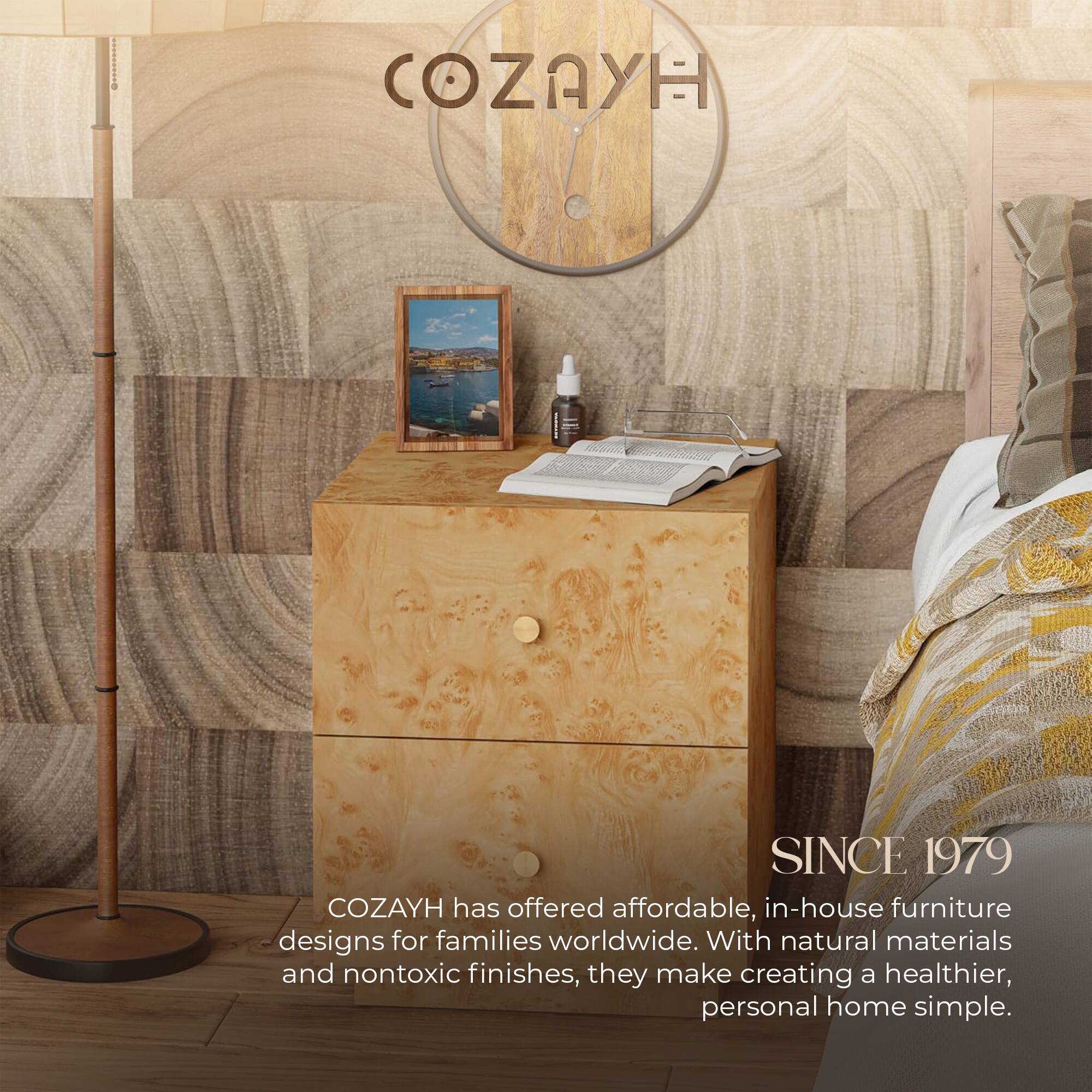 COZAYH SINCE 1979

COZAYH has offered affordable, in-house furniture designs for families worldwide. With natural materials and nontoxic finishes, they make creating a healthier, personal home simple.