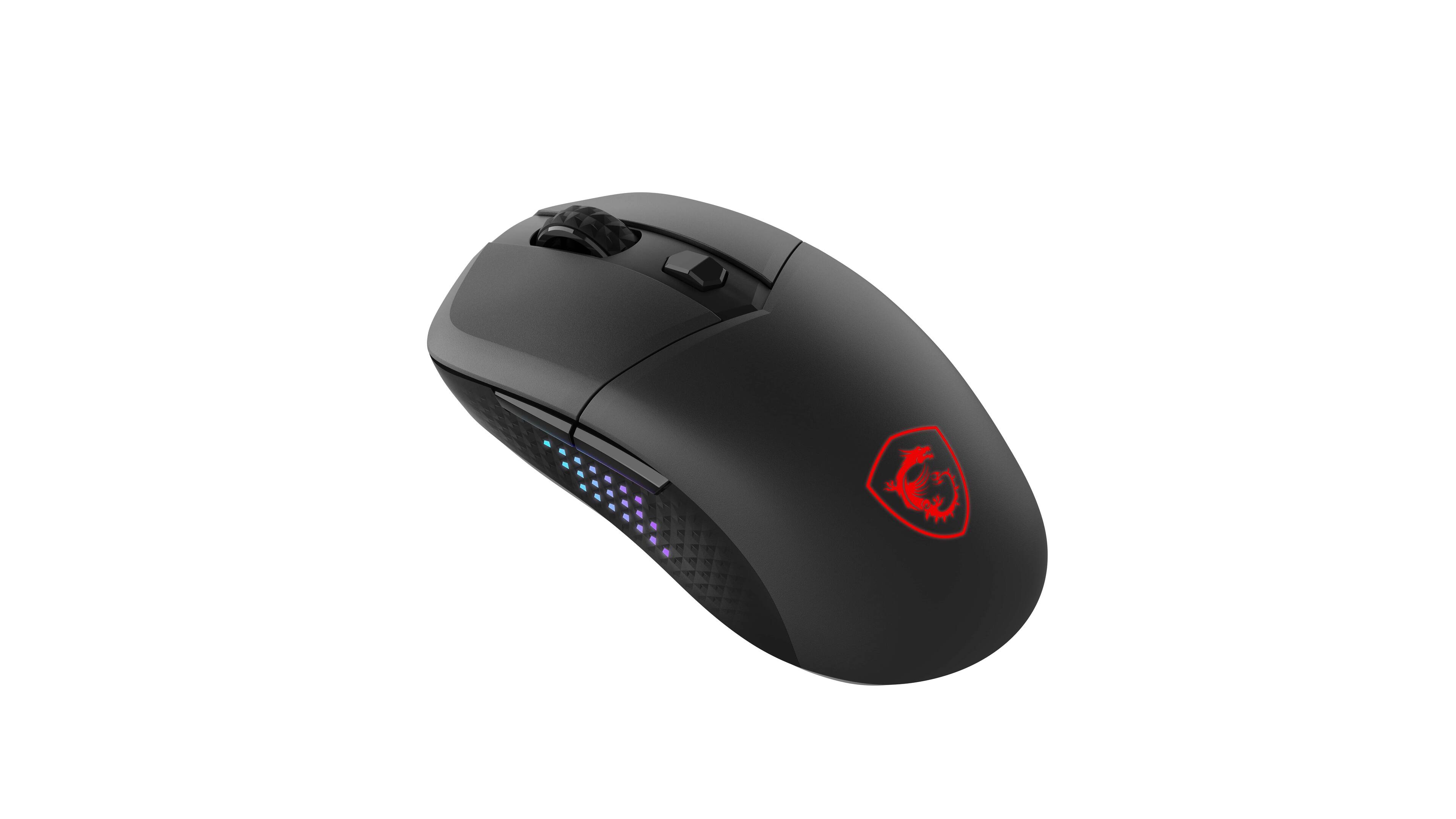 Left. MSI - MSI Versa 300 Elite Lightweight Wireless 26000 DPI Optical 60M+ Click OMRON Switch Gaming Mouse - Black.