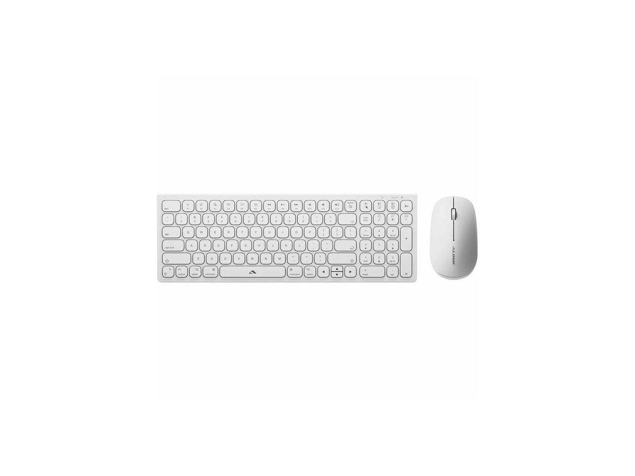 Alogic - Echelon USB-C Rechargeable Wireless Mouse & Compact Keyboard for Mac - Bluetooth/RF 5.0 - White