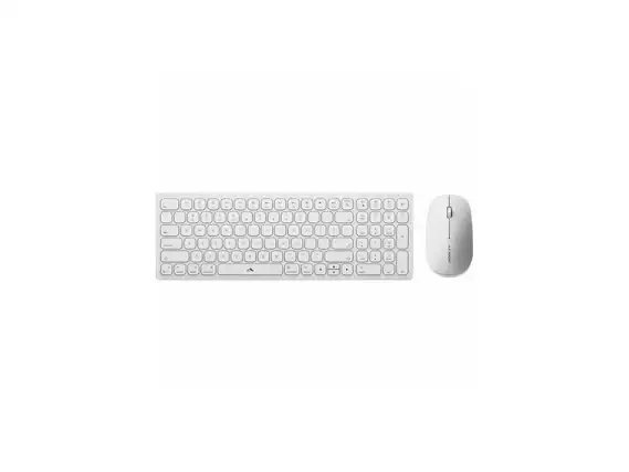Front. Alogic - Alogic Echelon USB-C Rechargeable Wireless Mouse & Compact Keyboard for Mac - Bluetooth/RF 5.0 - White - White.