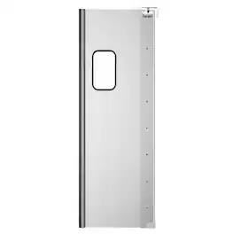 Koolmore - Commercial Single Aluminum Swinging Traffic Door with 9 In. x 14 In. Window - 36 In. x 84 In. Door Opening (KM-SWD36) - Silver