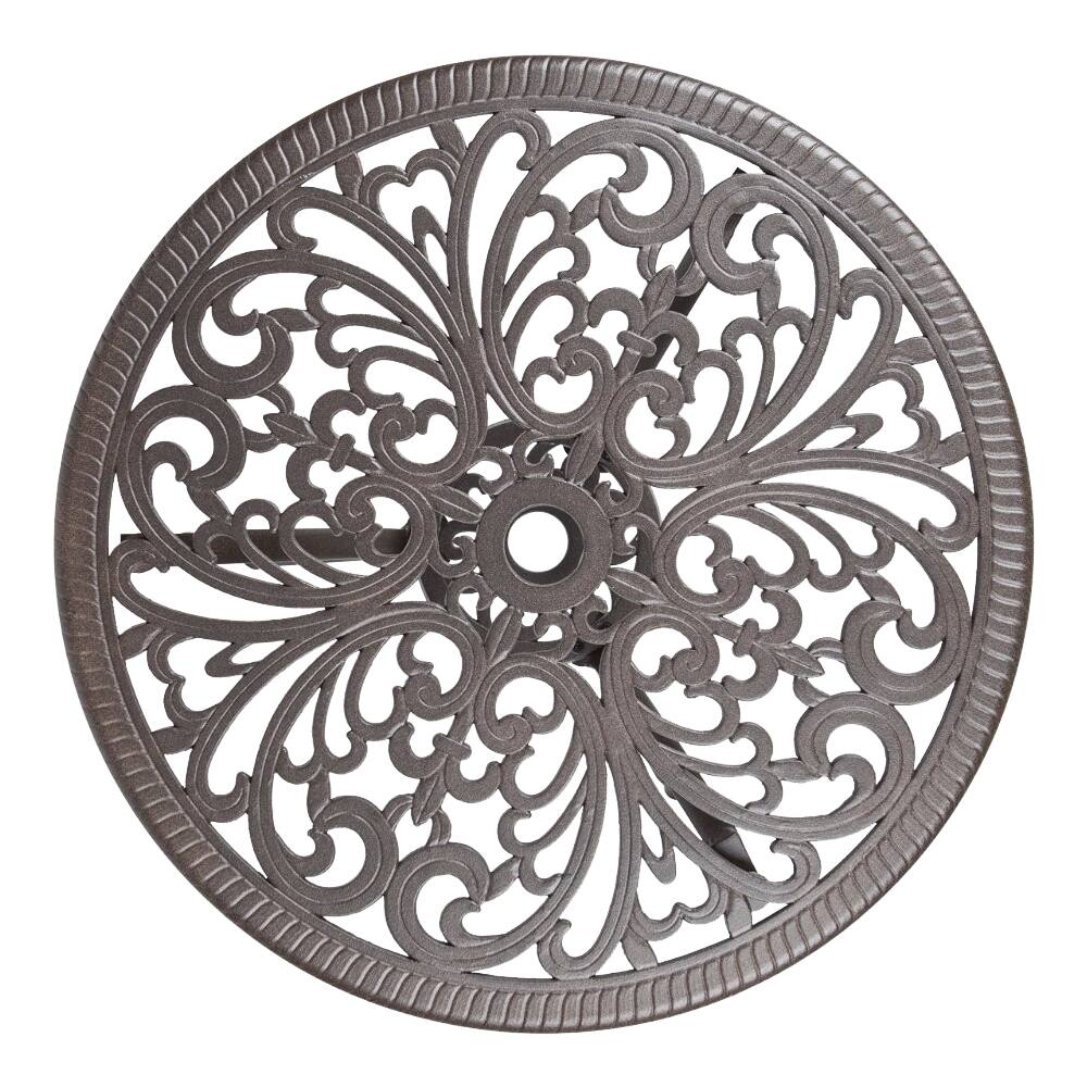 Alt View 11. Patio Sense - Faustina Antique Bronze Cast Aluminum 3-Piece Bistro Set - Antique bronze.