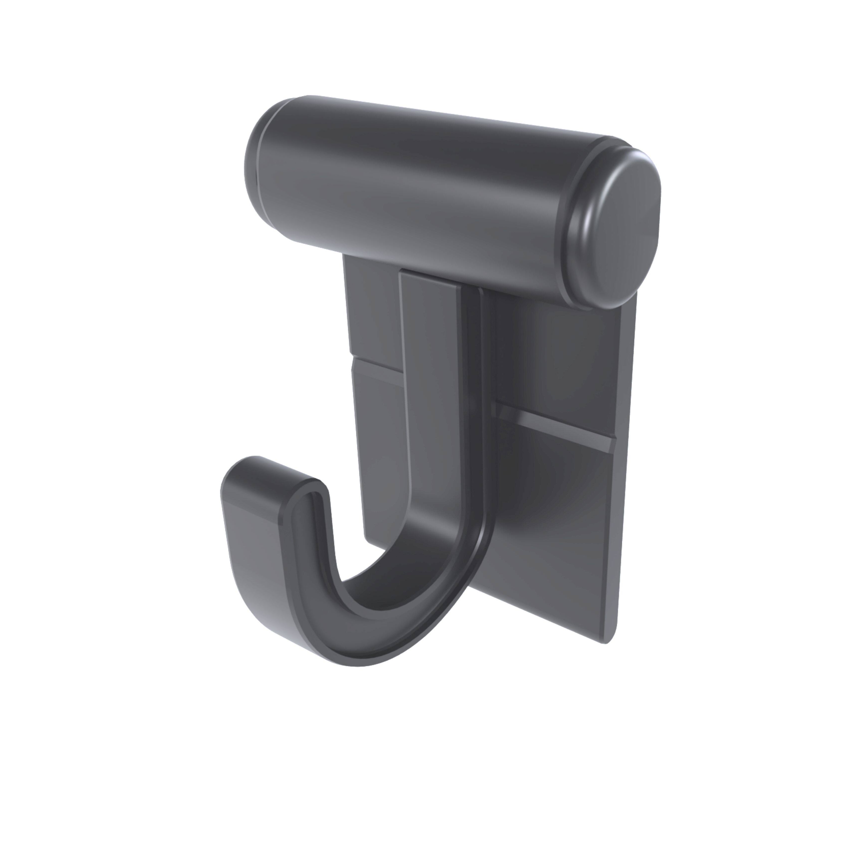 Front. Hang It Simple - Hang It Simple Wall Mounted Universal Storage Hanger - Adjustable, Durable, Versatile 2” BL - Black.