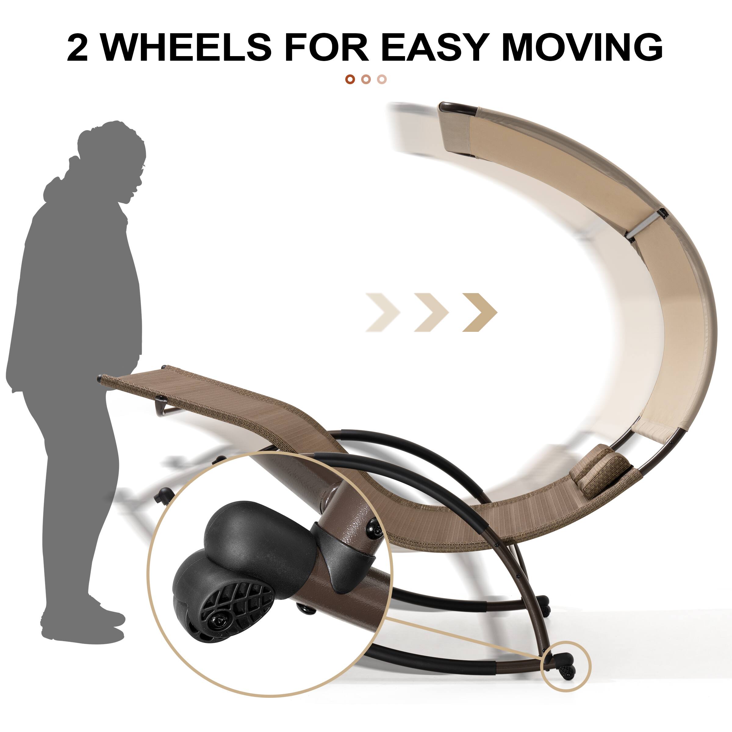 2 WHEELS FOR EASY MOVING