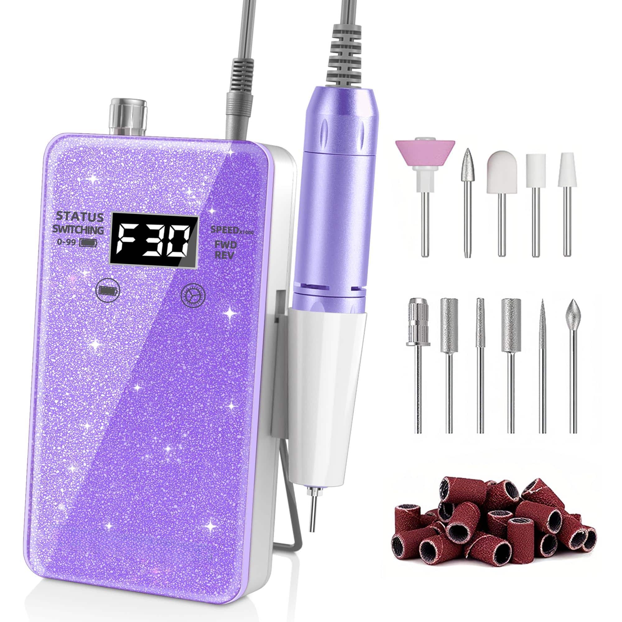 Stylel Star - Nail Kit Beginner Drill UV Light Tips Gel Polish Portable Cordless Glitter Design PortableDrill: Thisdrill made