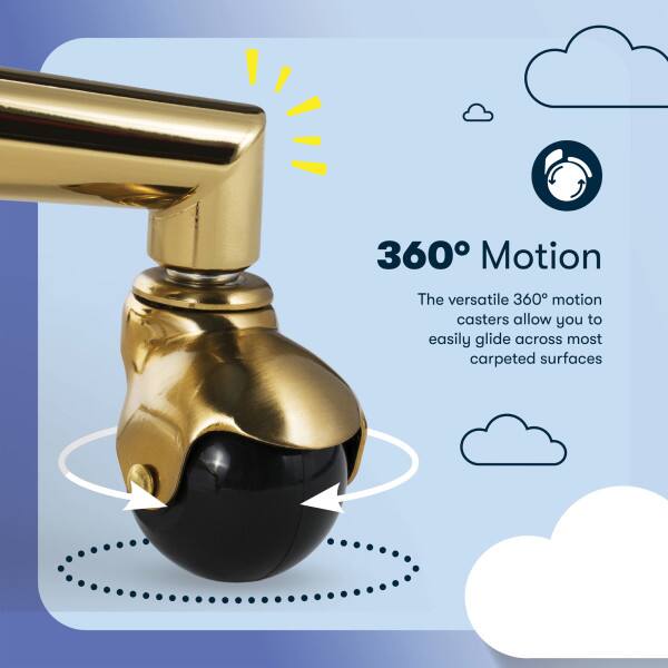 360° Motion

The versatile 360° motion casters allow you to easily glide across most carpeted surfaces