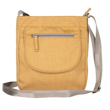Front. Haiku - Haiku Jaunt RFID Blocking Crossbody Travel Bag - Honeycomb.