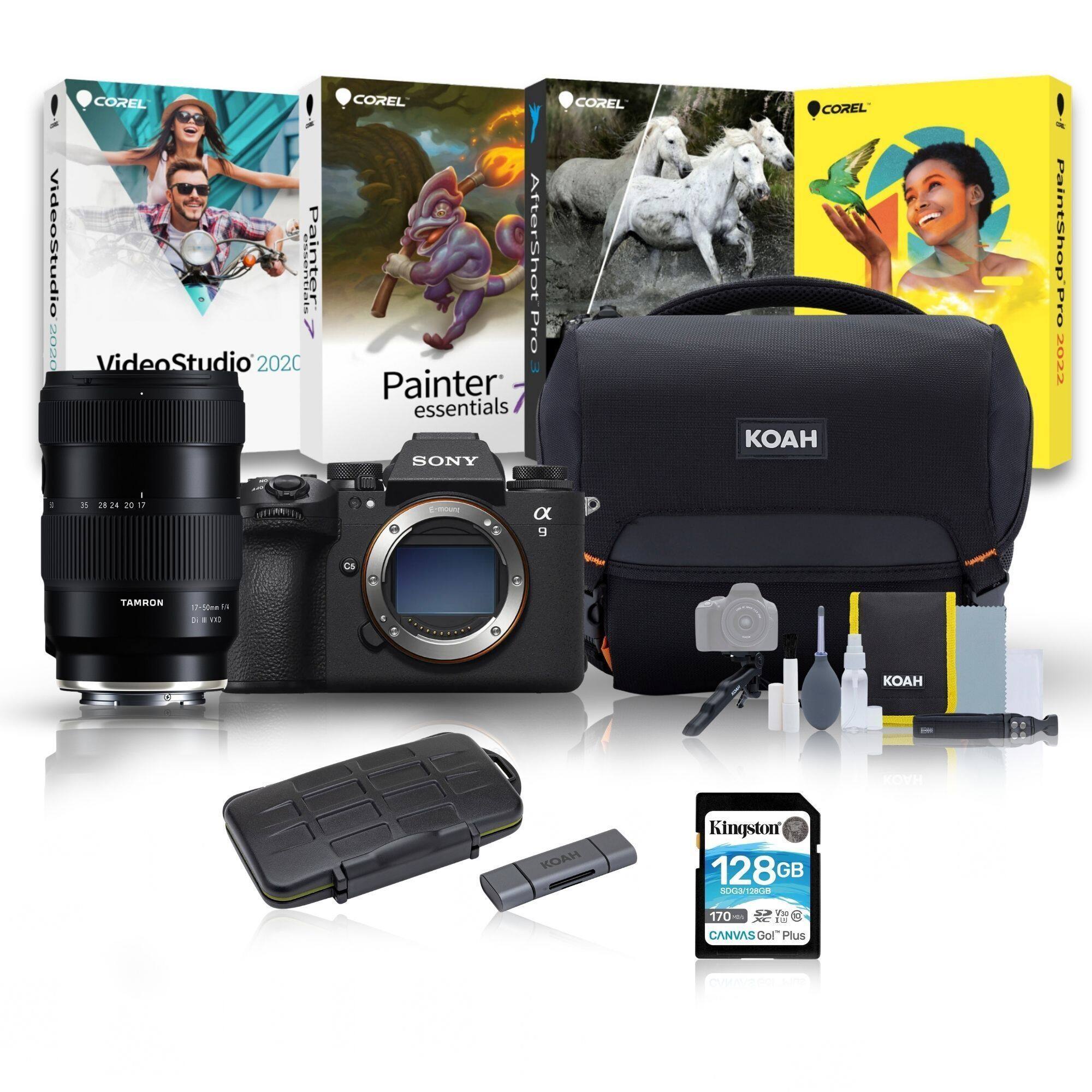 COREL VideoStudio 2020 | Painter essentials | Painter Pro 3 | PaintShop Pro 2022 | SONY | TAMRON 17-50mm | KOAH | Kingston 128GB CANVAS GO! Plus