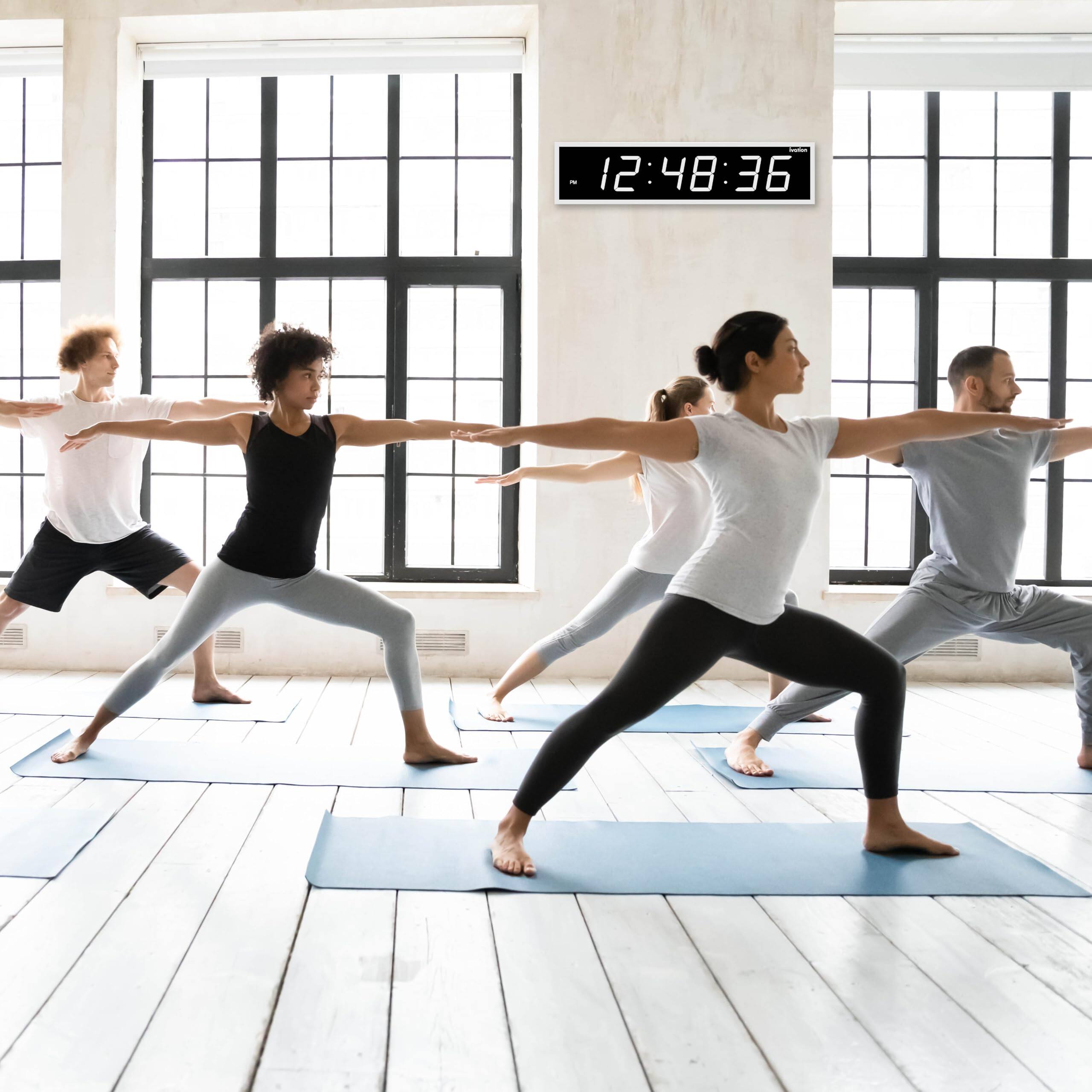 Alt View 5. Ivation - Large Digital Clock, 36" Led Wall Clock with 6-Level Brightness & Mounting Hardware - White.