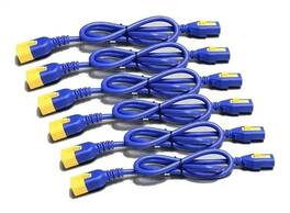 APC - by Schneider Electric AP8706S-NAX590 Power Extension Cord - For PDU - 120 Volts AC - 2 feet - IEC 60320 C13 to IE - Blue