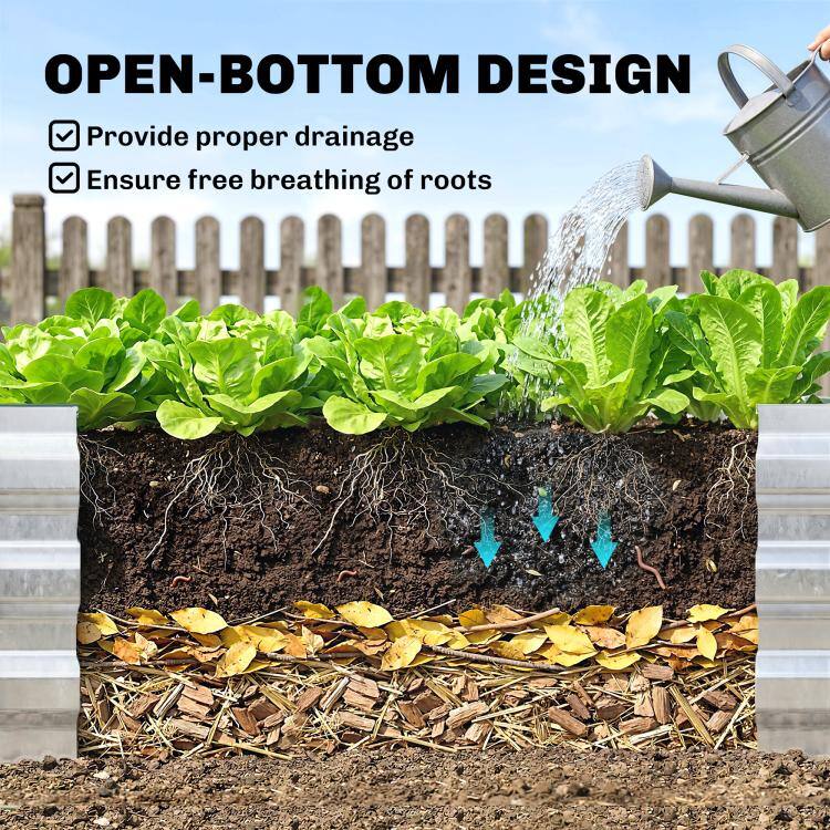 OPEN-BOTTOM DESIGN  
- Provide proper drainage  
- Ensure free breathing of roots