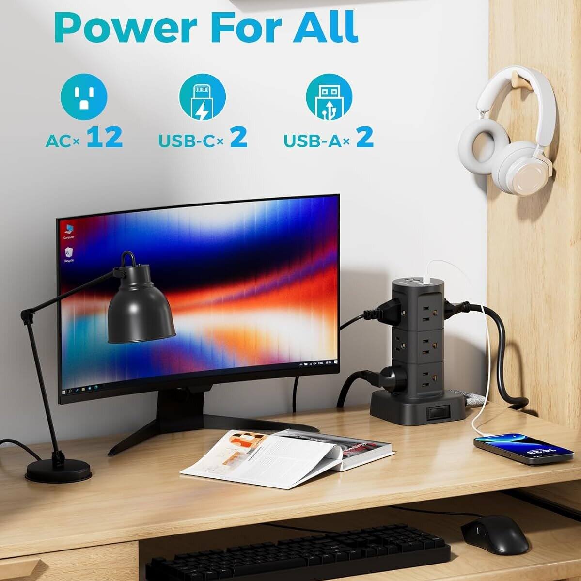 Power For All  
AC×12  
USB-C×2  
USB-A×2