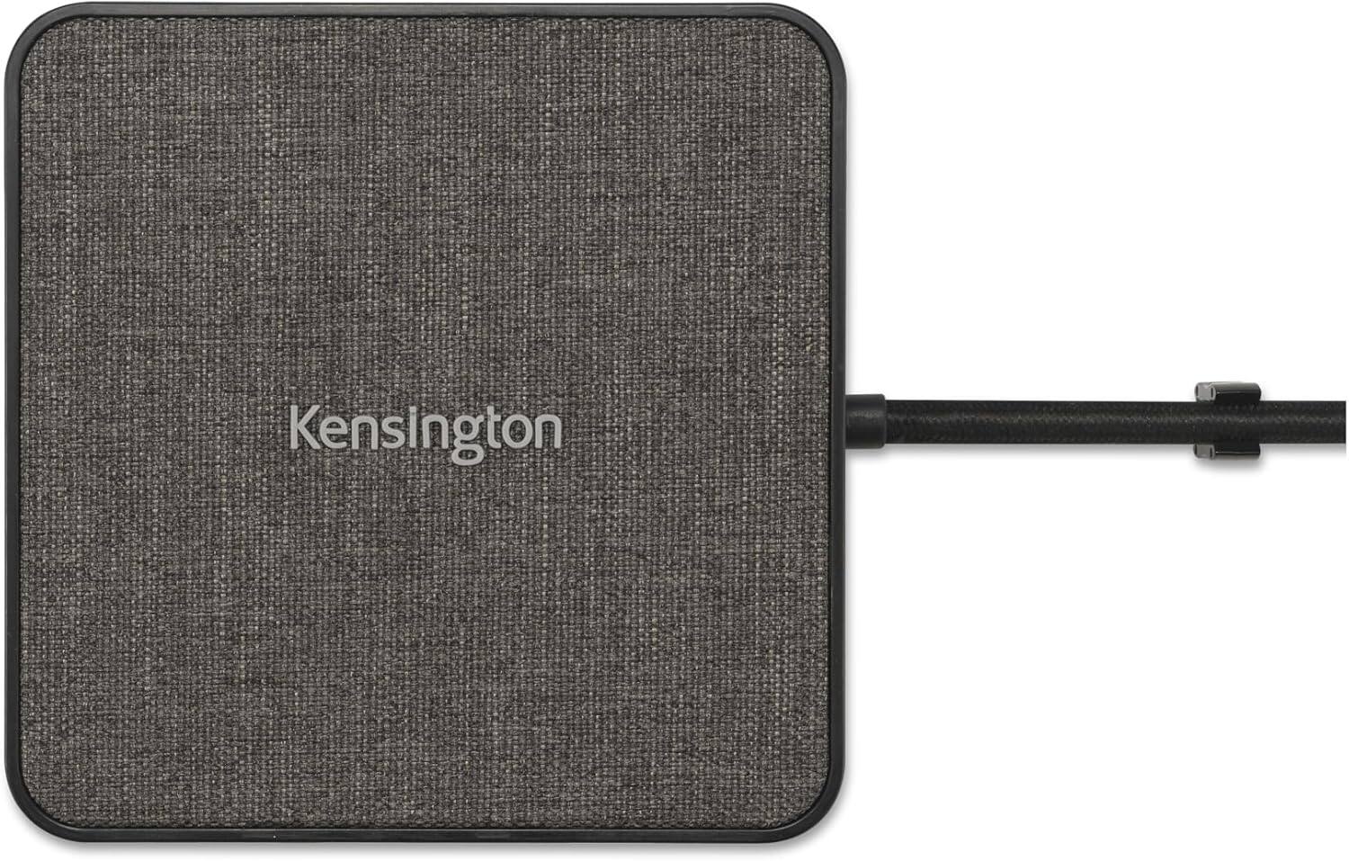 Angle. Kensington - Kensington MD120U4 Docking Station - for Monitor, Notebook, Tablet - 100 W - USB4 - 2 Displays Supported - 8K, 4K, 2K.