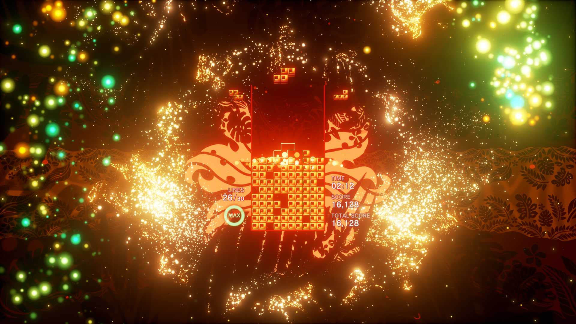 LINES 26/30  
MAX TIME 02:12  
SCORE 16,128  
TOTAL SCORE 16,128