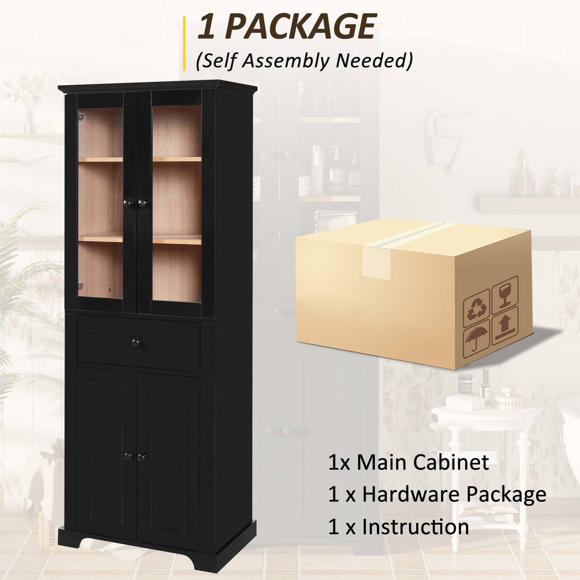 1 PACKAGE  
(Self Assembly Needed)  

1x Main Cabinet  
1x Hardware Package  
1x Instruction