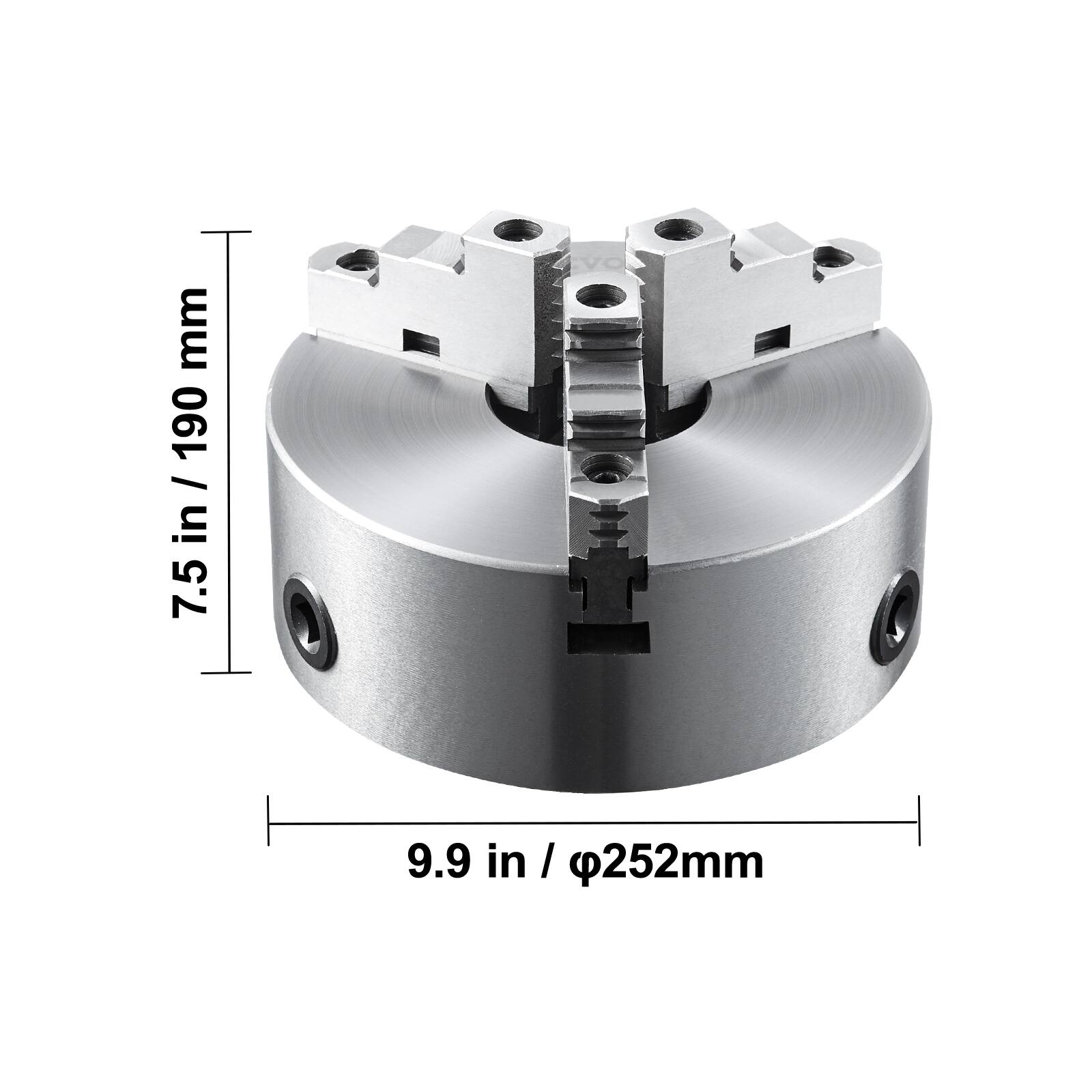 VEVOR 3 Jaw Lathe Chuck, 10'', Self Centering Lathe Chuck, 0.24 9.84 in ...