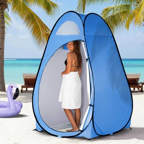 Alt View 4. Winado - 6 FT Camping Pop Up Tent Instant Portable Shower Dressing Fitting Tent Privacy Toilet, Changing Room for Outdoor Camping - Blue.