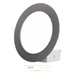 Infibrite - 6 In. Ultra-Thin Recessed LED Downlight 12W 1050LM Daylight Wet Rated, Triac Dimmable Trim 24-Pack - Black