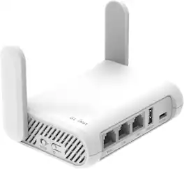 GL.iNet - GL-SFT1200 Opal Travel Router, AC1200 Dual-Band Wi-Fi - White