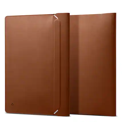 Front. Spigen - Spigen Valentinus Protective Laptop Sleeve for 14-inch Laptop - Classic Brown.