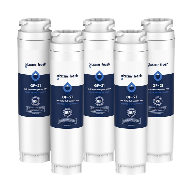 GLACIER FRESH - Refrigerator Water Filter Replacement for Bosch 00644845, compatible with 9000077104, 9000194412, 5 Pack