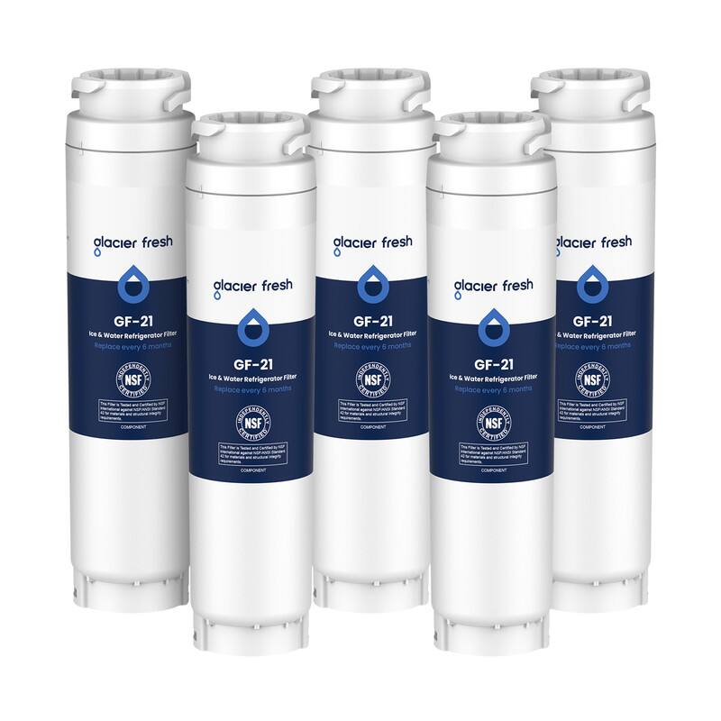 glacier fresh  
GF-21  
Ice & Water Refrigerator Filter  
Replace every 6 months  

NSF  
COMPONENT  

glacier fresh  
GF-21  
Ice & Water Refrigerator Filter  
Replace every 6 months  

NSF  
COMPONENT  

glacier fresh  
GF-21  
Ice & Water Refrigerator Filter  
Replace every 6 months  

NSF  
COMPONENT  

glacier fresh  
GF-21  
Ice & Water Refrigerator Filter  
Replace every 6 months  

NSF  
COMPONENT  

glacier fresh  
GF-21  
Ice & Water Refrigerator Filter  
Replace every 6 months  

NSF  
COMPONENT