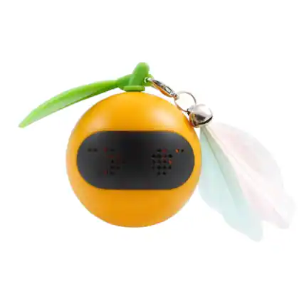 Front. Home Collection - Electric Moving Ball Cat Toy with LED Light & Feather – USB Rechargeable Smart Interactive Pet Toy (ABS+PVC) - orange.