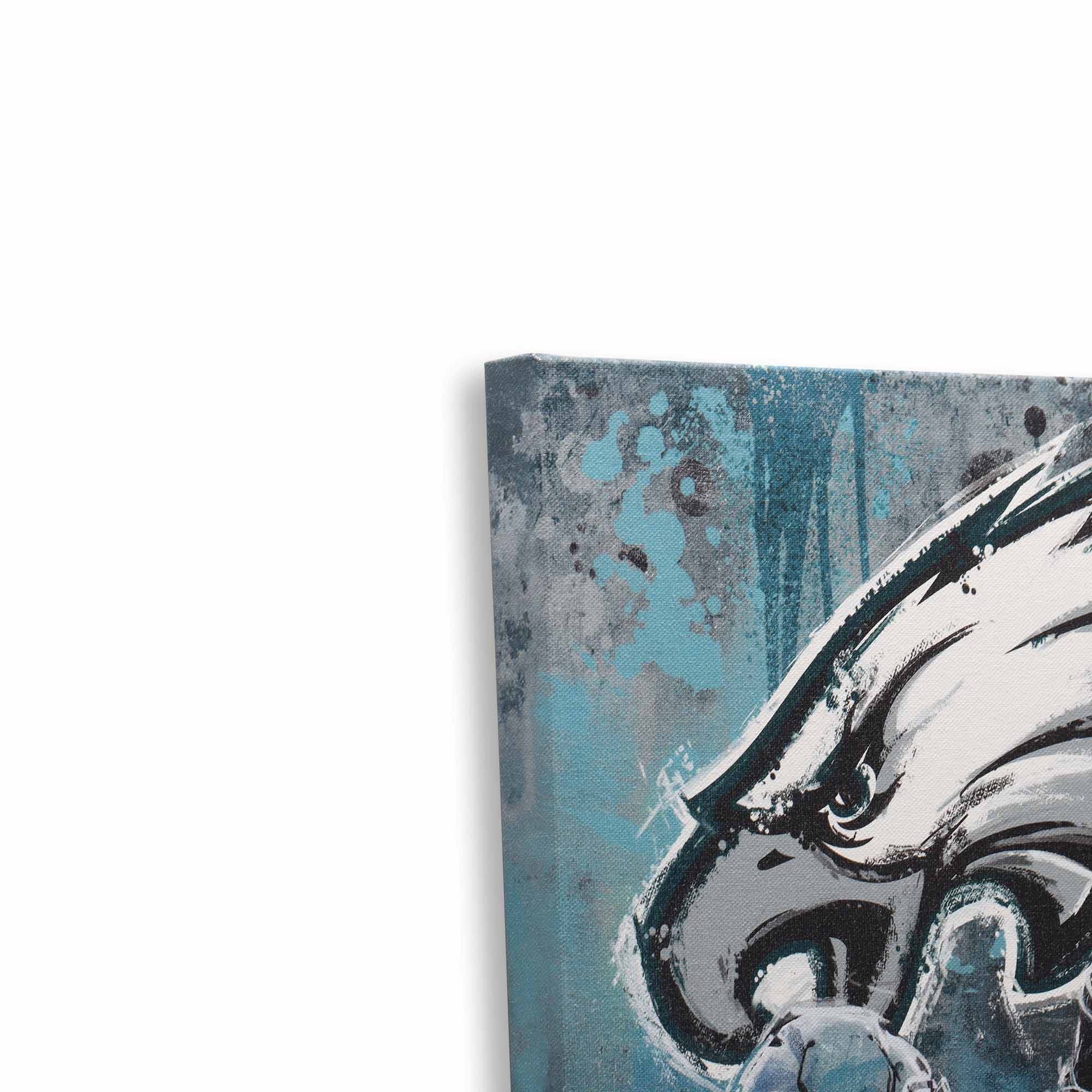Alt View 3. Open Road Brands - Philadelphia Eagles 15" x 23" Graffiti Canvas Wall Art - Multicolor.